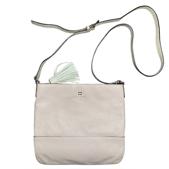 kate spade Handbags - Kate Spade Leather Crossbody Bag with Black and Whitr Striped Inside